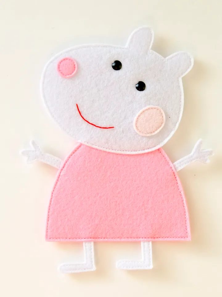Peppa Pig family and friends from felt