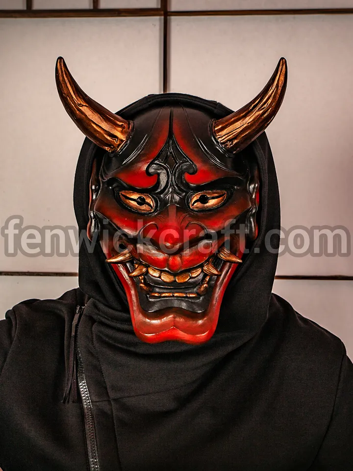 The red mask of the Japanese demon