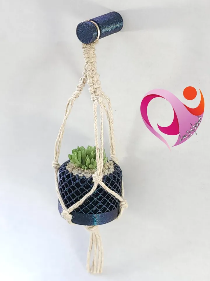 Mini Succulent Refrigerator Magnet Tiny Macrame Succulent Hanging Plant Fridge Magnet for Plant Lover Boho Kitchen Decor Cute Gift Under 10