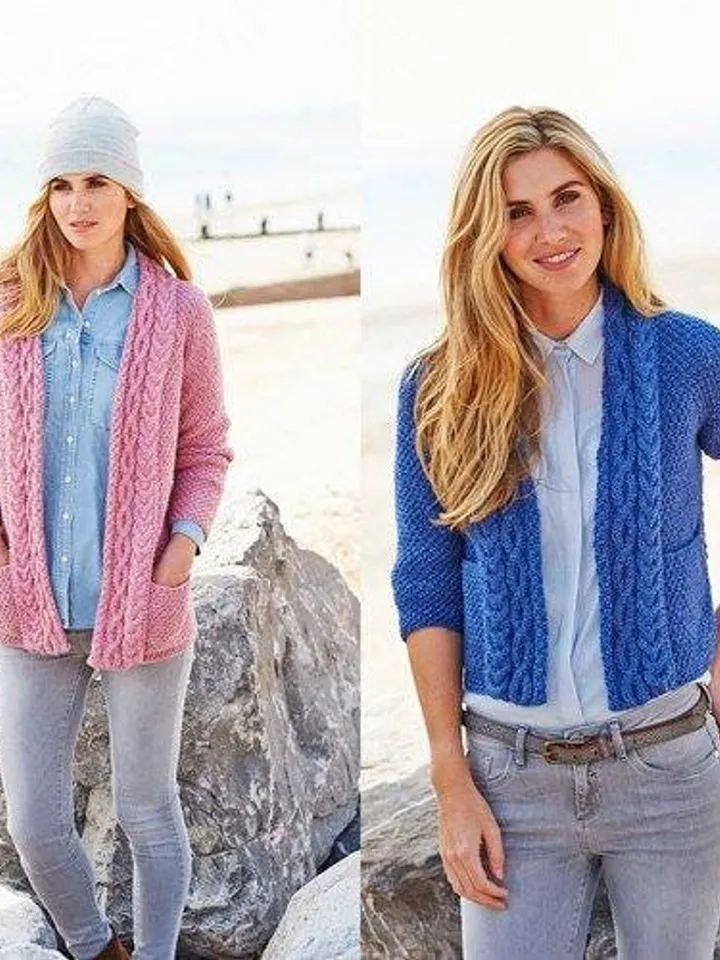 Cardigan knitting pattern for women Aran long cardigan pdf instant download