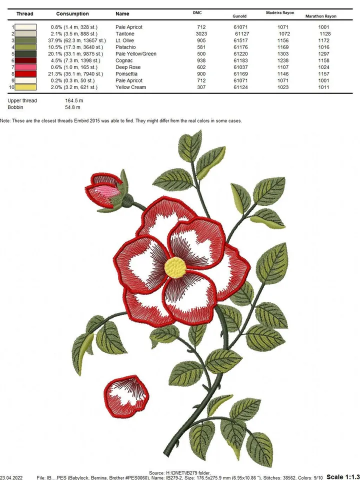 Rose Applique with 3D elements Machine Embroidery Design digital embroidery pattern clothing decor embroidery motif floral embroidery