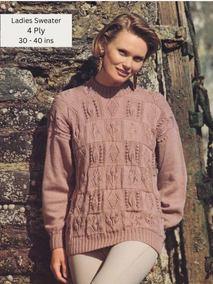 Sweater knitting pattern women jumper pullover long cardigan textured cardigan pattern pdf instant download