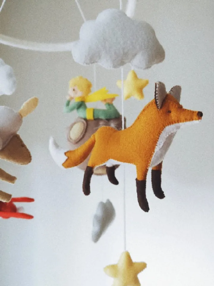 The Little Prince baby mobile, Nursery mobile neutral, Crib mobile