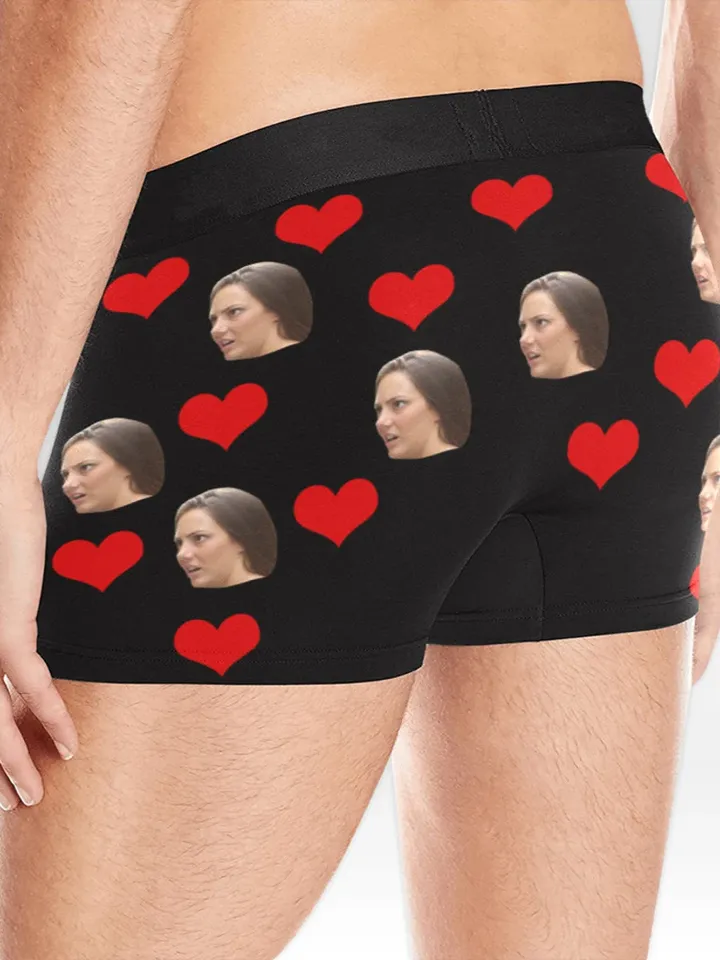 Custom Boxers Face Photo, Personalized Boxer Briefs