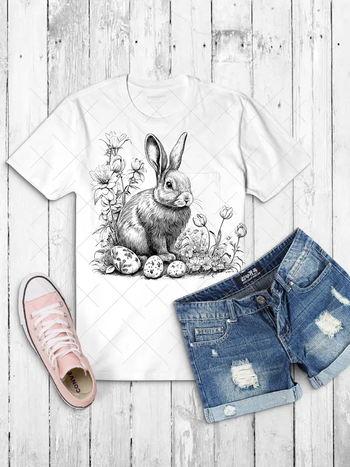 Floral Bunny SVG, Easter Bunny SVG, Happy Easter svg, Spring svg, Rabbit SVG Cut file, Flower Bunny svg, Animal Face svg,