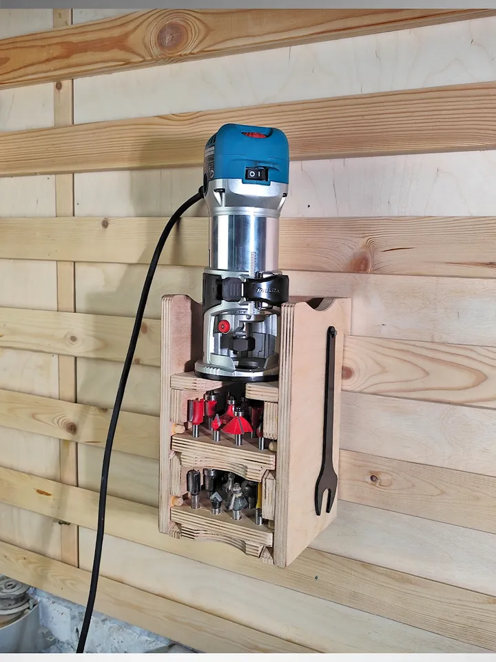 Compact Router Rack Plans (PDF) for Workshop – DIY French Cleat Storage System