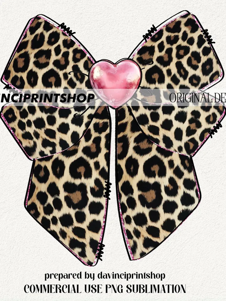 Coquette leopard valentines bow png, Valentines Day Bow png, Valentines png, Leopard Bow png, Xoxo png, Coquette Valentines png, Heart png