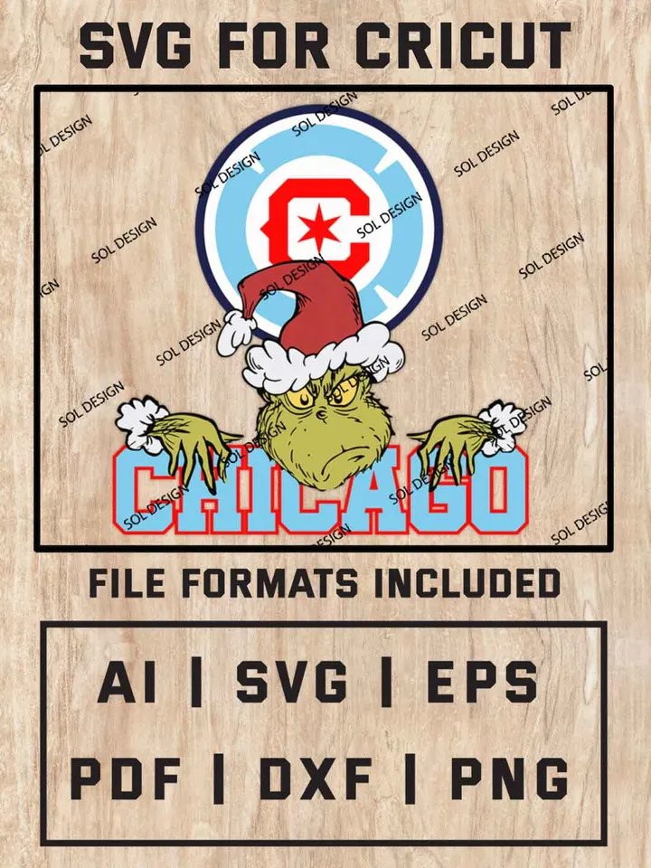 Grinch Chicago Fire FC SVG, MLS SVG Design, MLS Chicago Fire FC SVG, MLS Chicago Cricut, Christmas Svg, Grinch svg, Digital Download