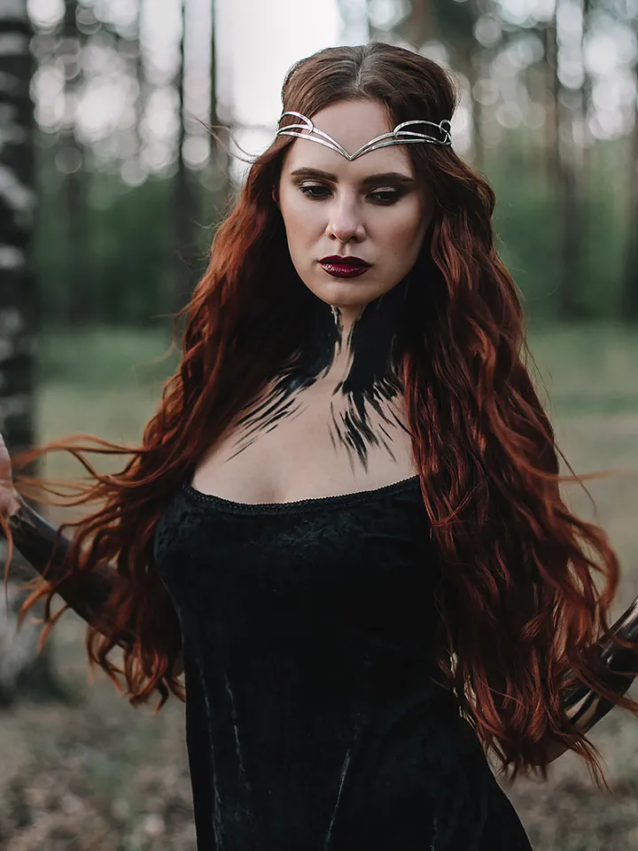 Witchcraft accessory pagan Jewelry elves and fairies dark witch tiara wiccan goddess diadem Crown pagan priestess Etaine