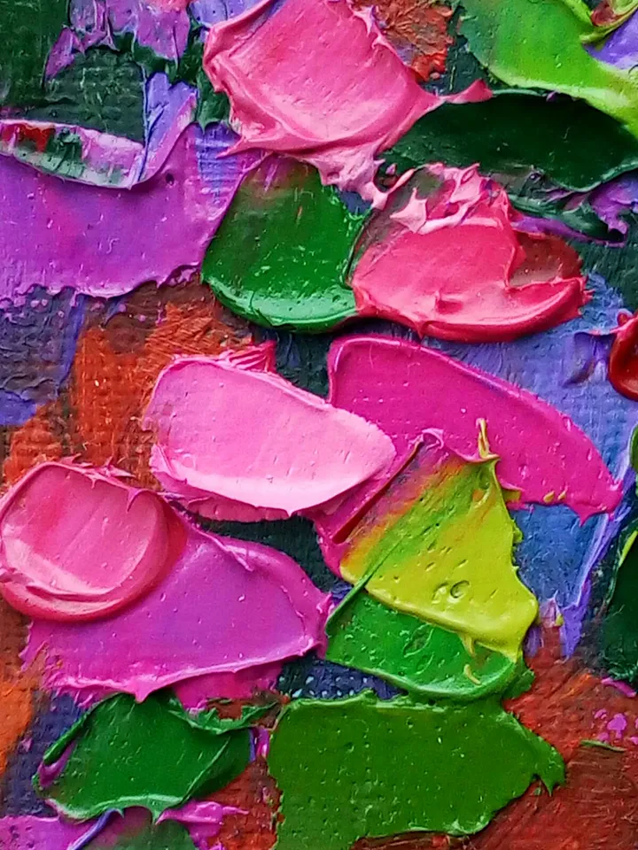 Window Painting Italy Original Art Flower Painting Geranium Floral Art Italian Colorful Small Art 12"x 8" By Colibri Art