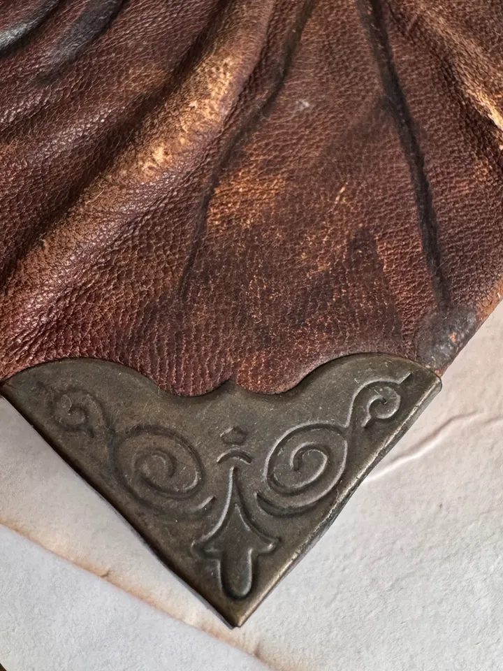 Leather Grimoire, Book of Shadows, Leather Skull Notebook
