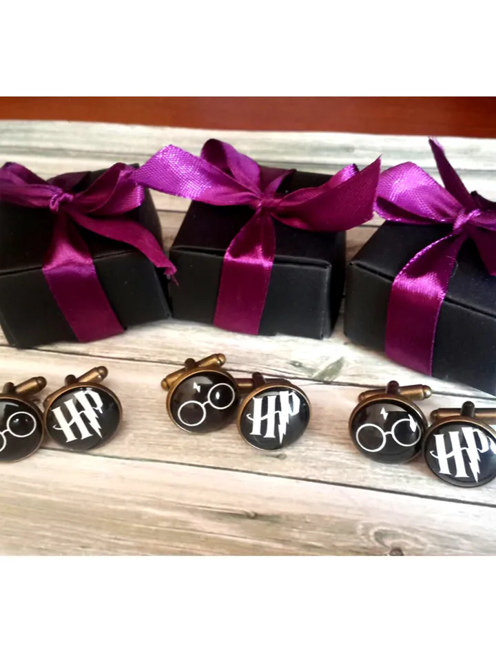 Harry Potter cufflinks, HP gift, Harry Potter Glasses Accessories