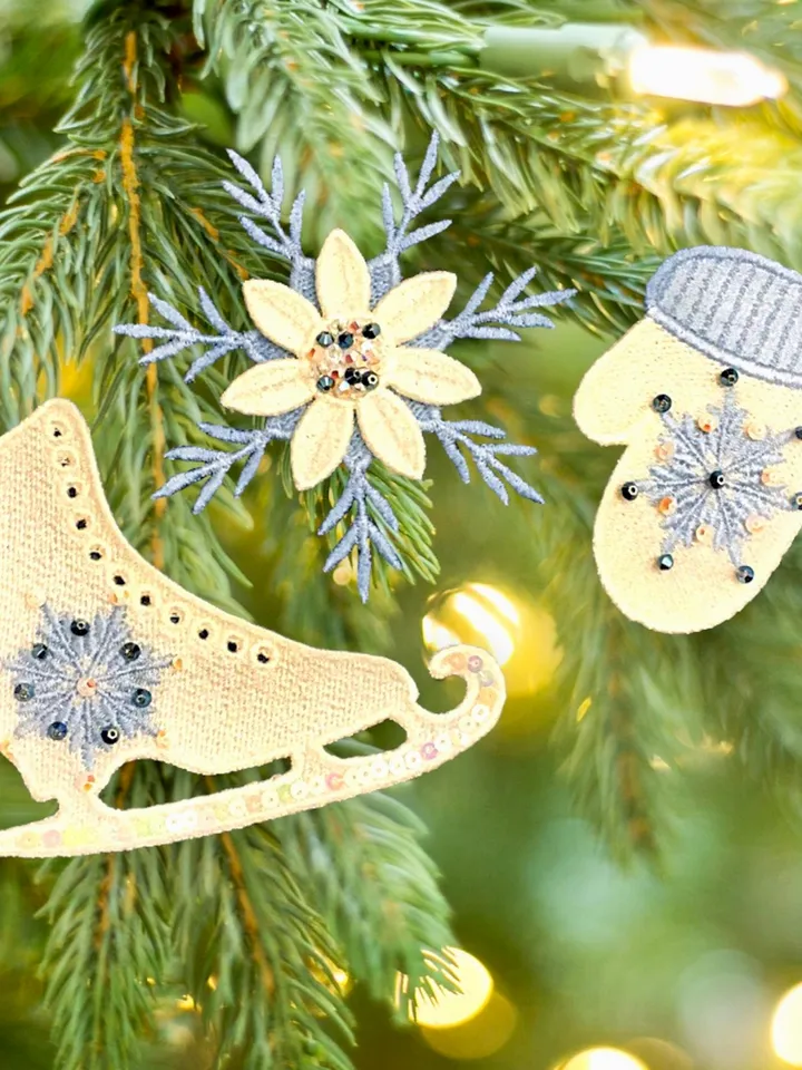 Free Standling Lace Winter Vintage set Christmas décor Embroidery Pattern Christmas machine embroidery design digital embroidery pattern
