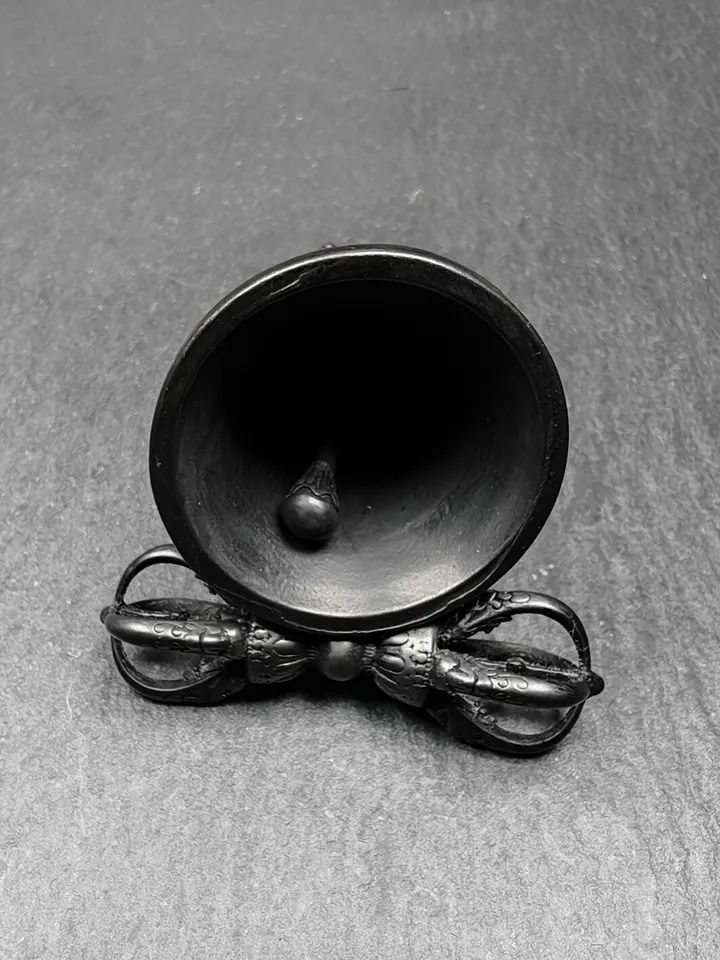 Gandhanra Handmade Vintage Vajra and Bell Set,Tibetan Tantric Buddhism (Vajrayana) Ritual Implement,Spiritual Gift,Decades Old