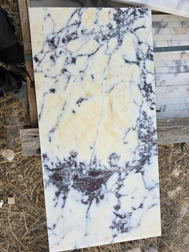 Calacatta Viola Marble Plinth real marble, handmade, freeshipping, fast shipping, end table, cube table, side table