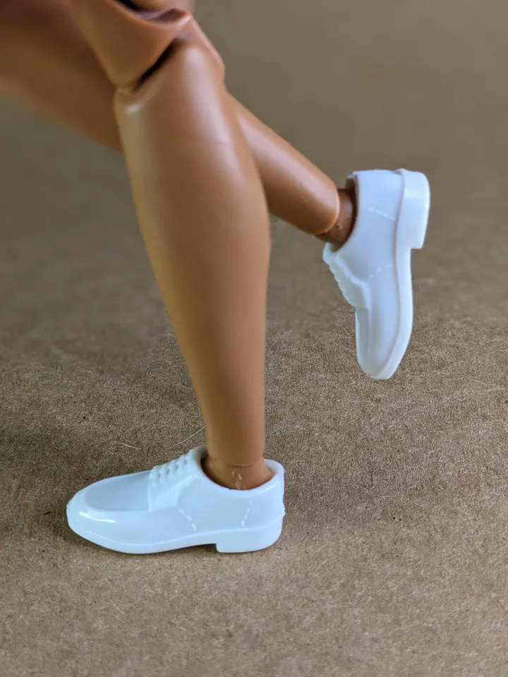 Classic white suits shoes for 1/6 scale male dolls