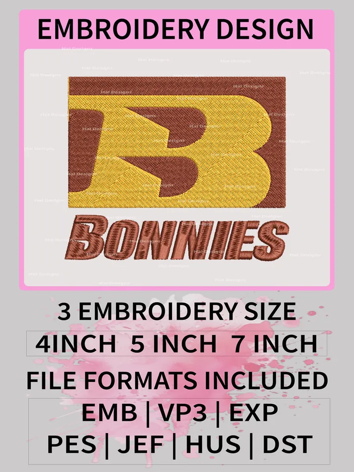 NCAA St. Bonaventure Bonnies Embroidery Files | Machine Embroidery Designs