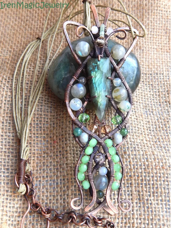 Labradorite Pendant Elvish Magic Jewelry