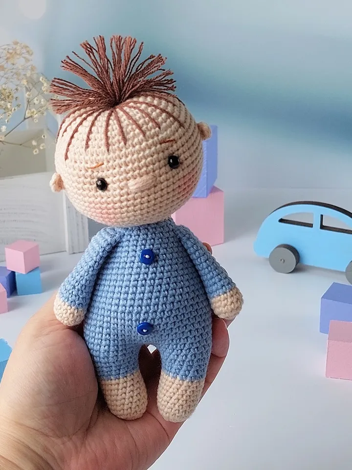 Crochet pattern of mini dolls in English. Crochet pattern doll. Tutorial crochet doll. Pattern baby doll. Pattern toys.