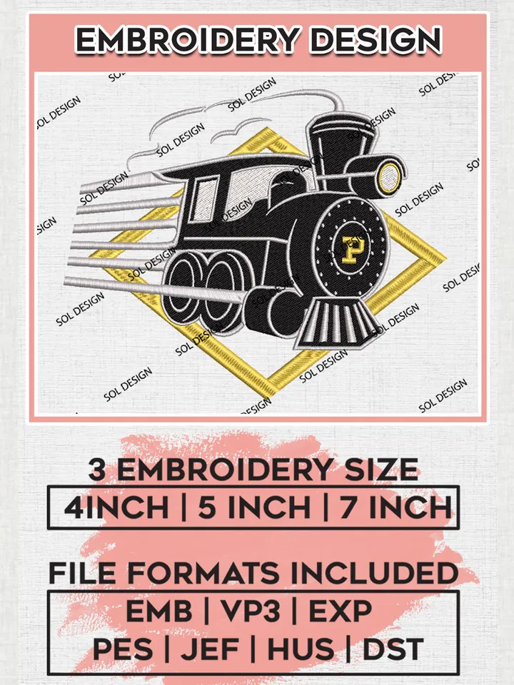 NCAA Purdue Team Logo Embroidery Design Files, NCAA Purdue Boilermakers Machine Embroidery, NCAA Teams, 3 sizes, NCAA Machine embroidery designs, Digital Download