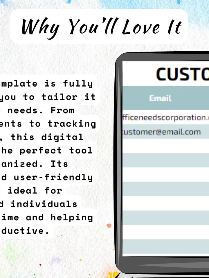 Editable Office Commercial Invoice Template | Easy to Use Digital Download | Google Sheets Invoice for Businesses and Professionals