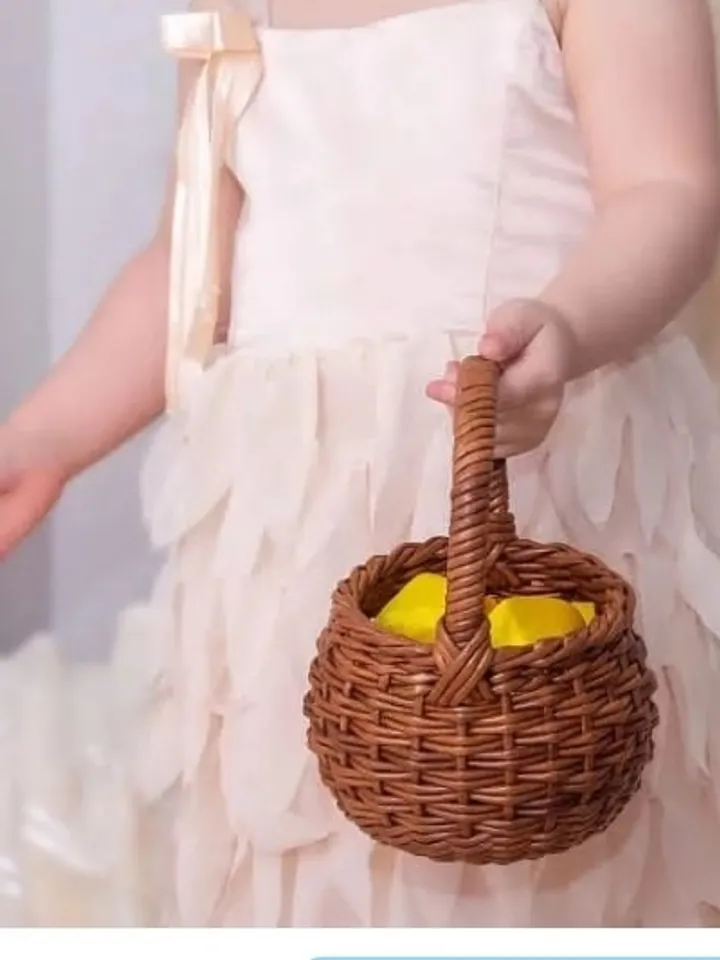 Easter baby basket Small basket Kids bag Wicker baby basket