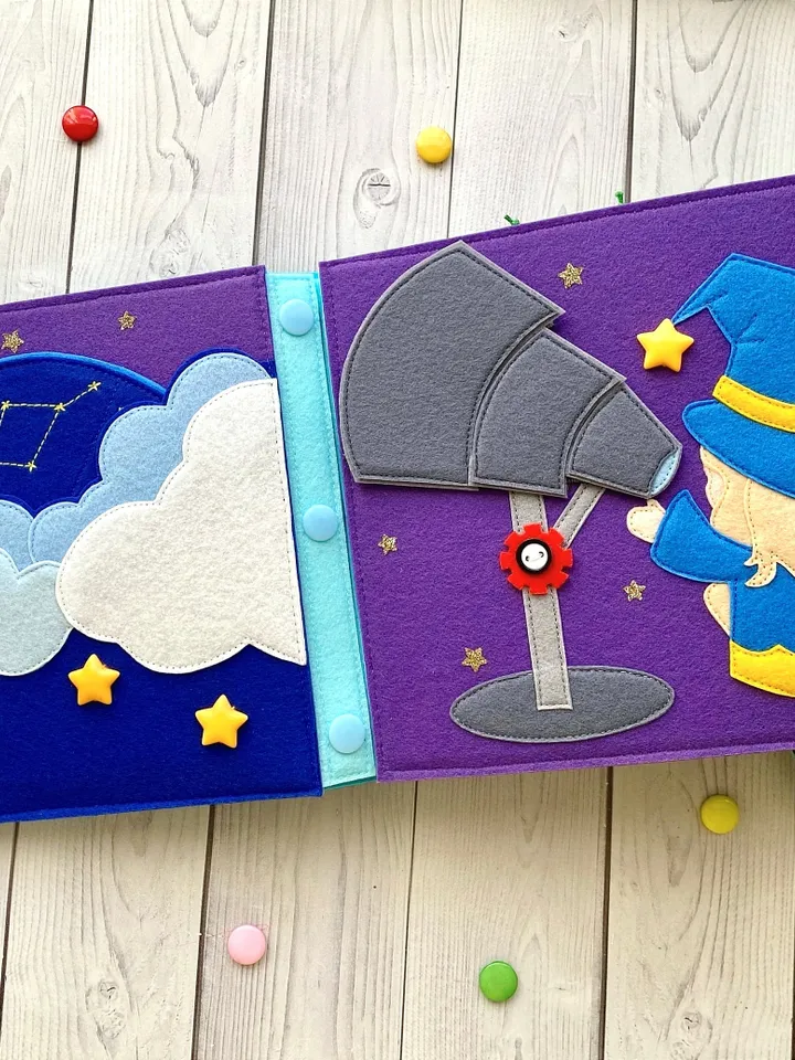 Science Quiet book pattern PDF & Tutorial pages, Felt book pattern svg, Quiet book ideas, Sensory toys, Pdf felt sewing pattern for toddler