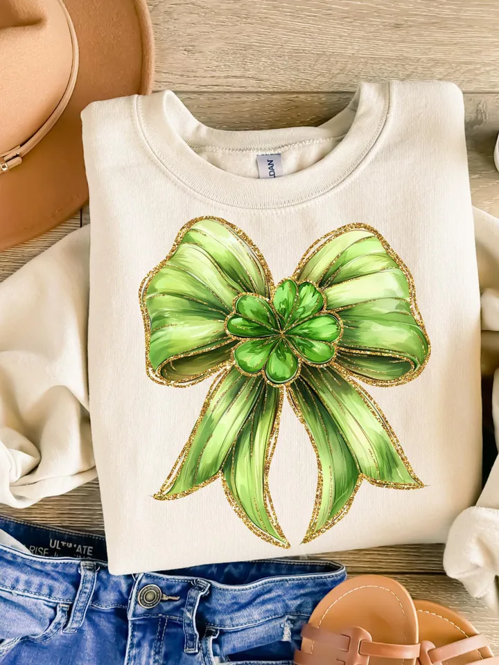 St. Patrick’s Day Bow png, St Patricks Coquette PNG, Coquette PNG, Glitter Faux Disco png, St Patrick's Day png, Shiny Irish png, Shamrock