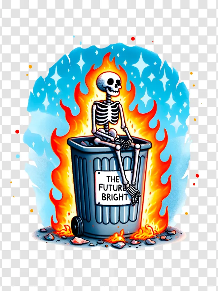 The future bright funny sublimation design, Sarcastic skeleton tshirt design, Snarky skeleton sublimation design