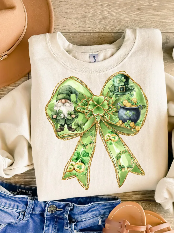 St. Patrick’s Day Coquette Bow PNG, St Patricks Coquette PNG, Coquette PNG, Glitter Faux Disco png, St Patrick's Day png,Glitter Shiny Irish