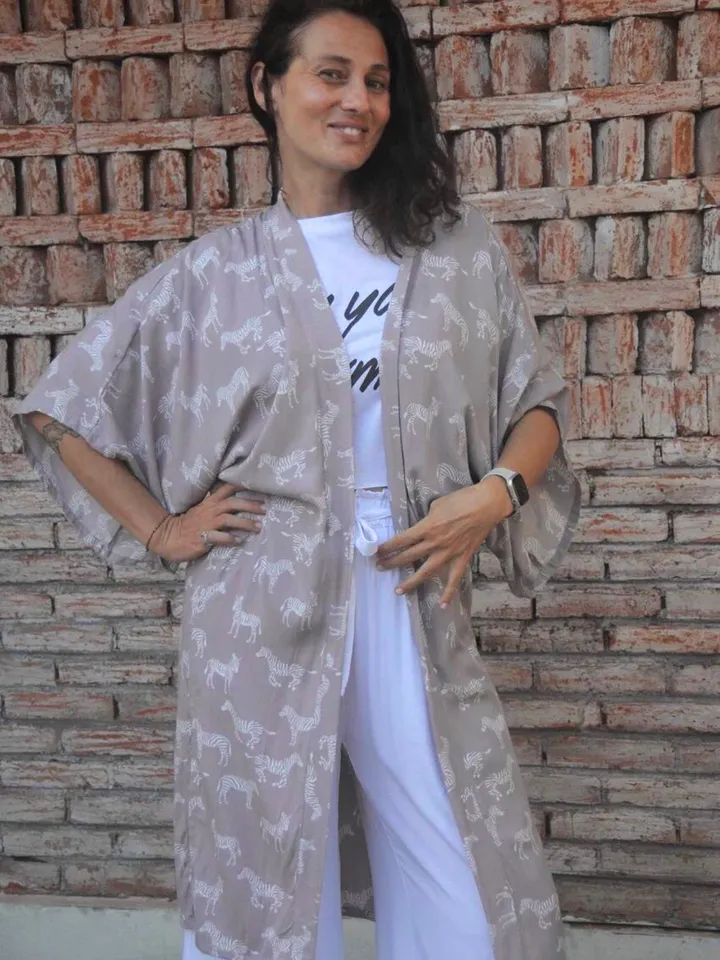 Print  Bikini Cover Summer Beach Kimono | Resort Wear Women | Summer Cover Vacation Classy Robe |  Beach Kimono Viscose