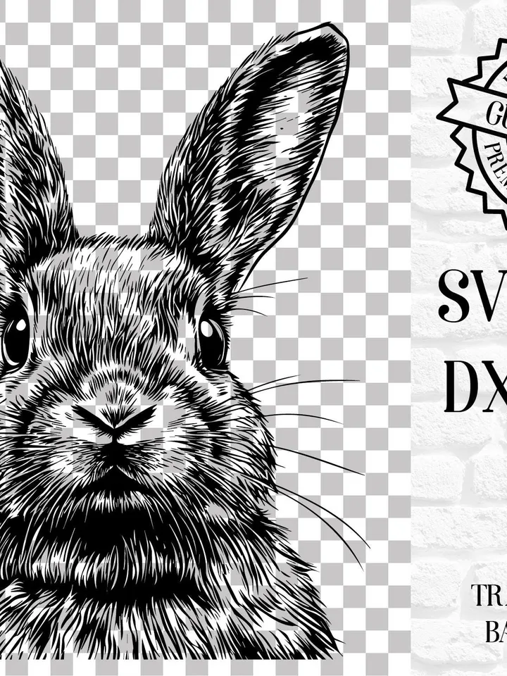 Vector Bunnies 14 Designs Bundle cute Rabbit SVG file Easter Bunny PNG for Sublimation, Cricut, Bunnies Laser Cut file for engraving, Prints