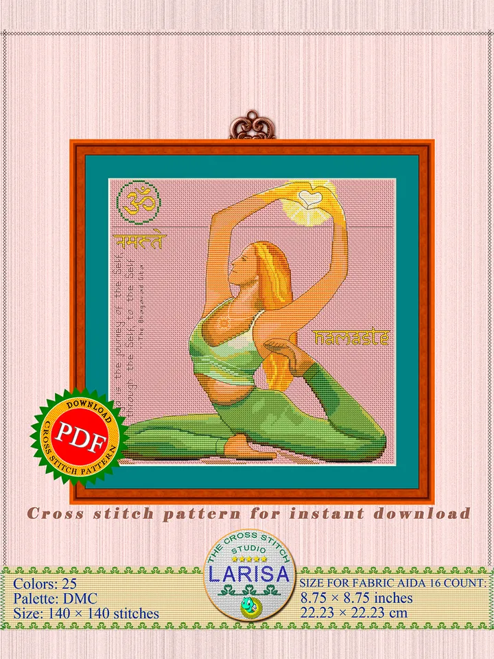 Yoga Cross Stitch Pattern | Yogini | Asana