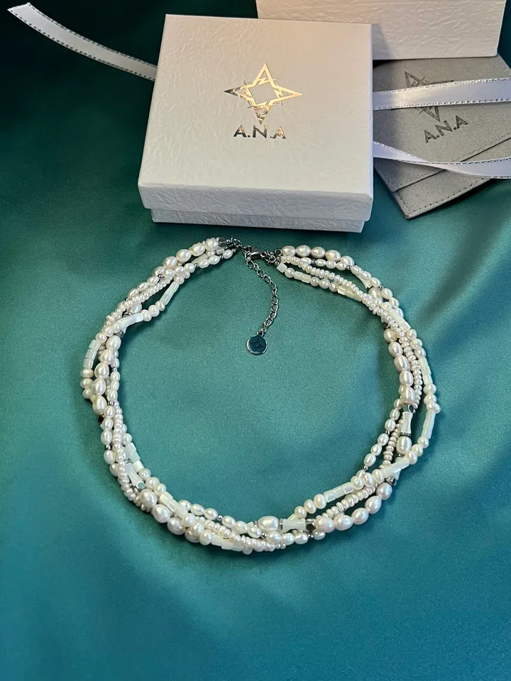 Multilayer Pearl Necklace LOVE COLLAR