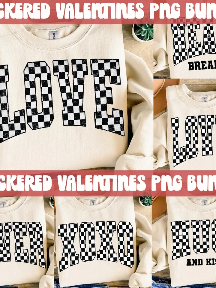 Retro Checkered Valentines Png, Checkered Valentines bundle png, Valentines png, Retro Valentine Png, Valentines Day Png, Love png, xoxo