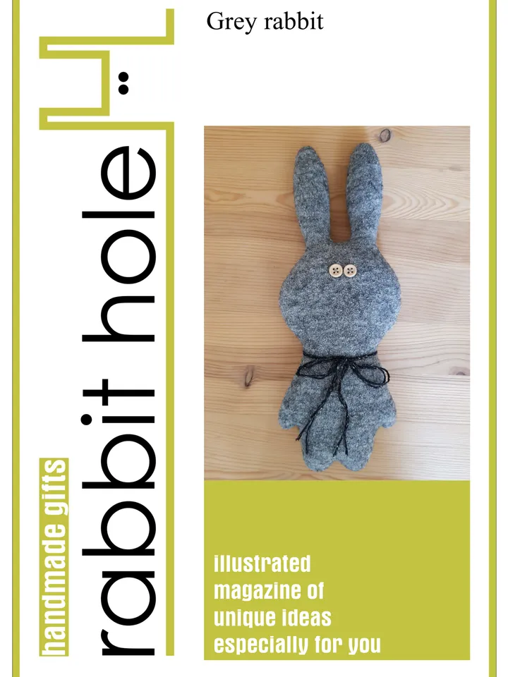Rabbit Sewing Pattern pdf, digital tutorial in english, stuffed animal diy