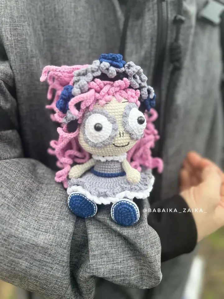 PDF Crochet Pink Muerte Doll Pattern, Halloween Pattern, Crochet Santa Muerte, Doll Crochet Pattern, Skull Doll, Monster Doll Pattern