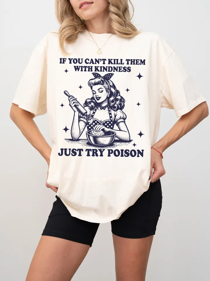 Kill Them With Kindness SVG PNG, Trendy Vintage Retro Housewife Funny Sarcastic Sublimation Design TShirt Mug Tote png SVG Cut File Download