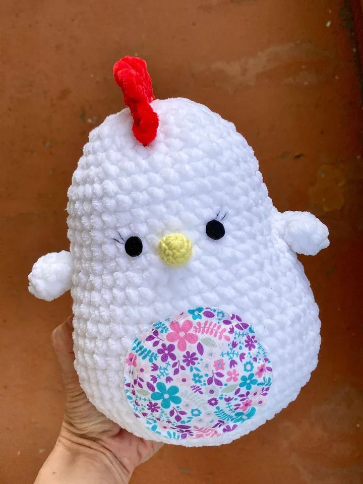 Crochet chicken pdf pattern Amigurumi chick squishmallow tutorial Easter chick easy pattern for beginners