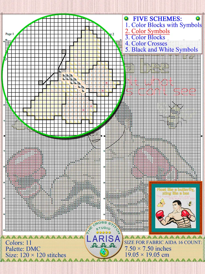 Boxing Cross Stitch Pattern | Boxer | Fistfight