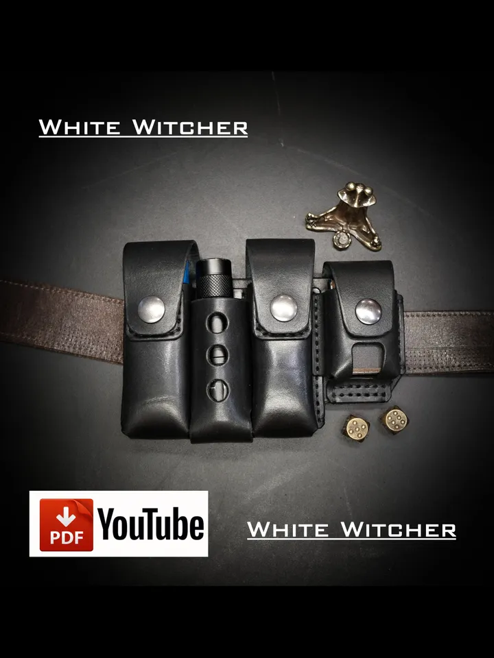 Leather pattern - EDC organizer for Wave, Zippo, knife and flashlight - EDC52