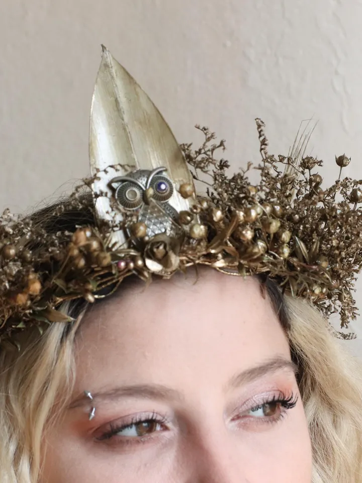 Halloween Costume,Witch Aesthetic, Halloween Sale,special handmade, birthday present,, Wedding Favor Flowers,Witch Jewelry, Rustic Boho Hair
