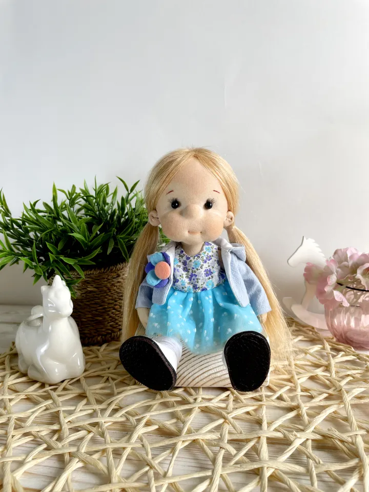 Handmade Textile Doll Art Doll Waldorf Doll Inspiration Birthday Gift for Girl