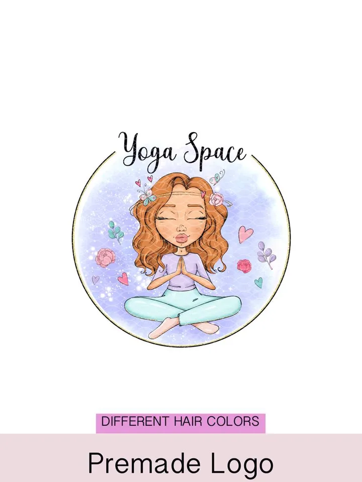 Yoga Studio Logo, Pilates Logo, Meditation Esoteric Logo, Astrology Logo, Spiritual Coach Logo