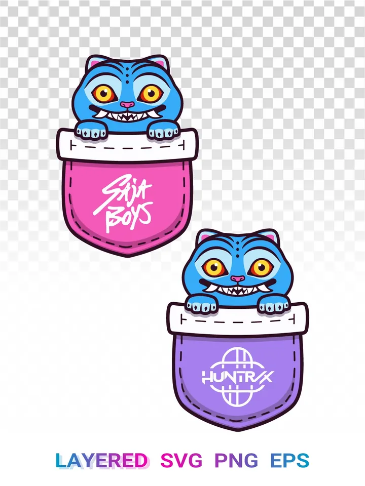 K-pop Tiger Pocket SVG, Saja Boys Huntrix PNG Clipart