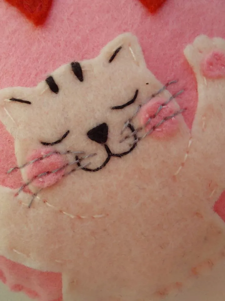 Valentine's day ornaments, Valentines day gift, felt ornaments