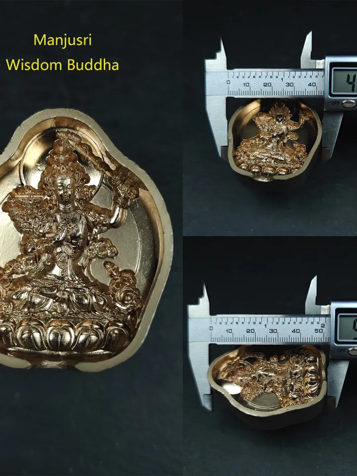 Authentic Tibetan Tsa Tsa Molds - 13 Types Mini Buddha Statue Clay Molds, Brass Molds for DIY Sacred Art, Decoration, and Spiritual Practice