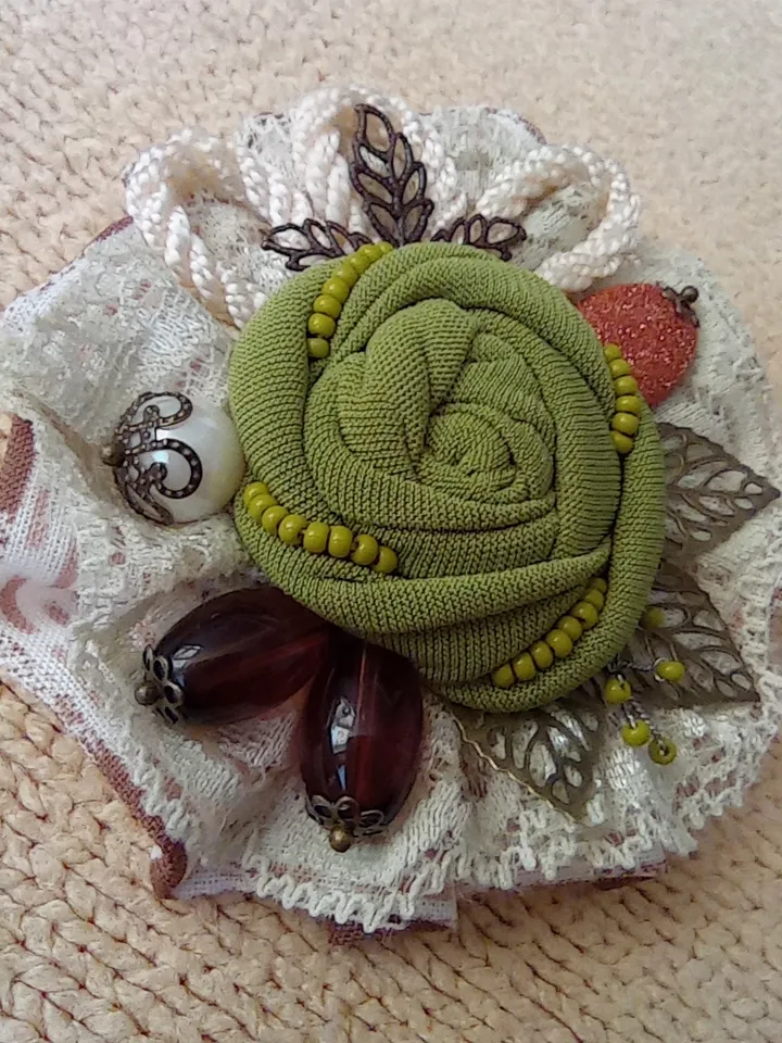 Handmade Textile brooch