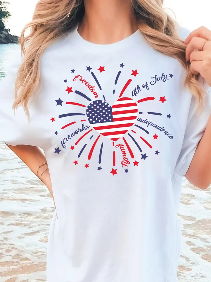 Firework SVG, 4th of July SVG, Patriotic SVG, American Flag Svg, Kids Shirt Svg, Png, Svg Files For Cricut, Sublimation Designs Downloads