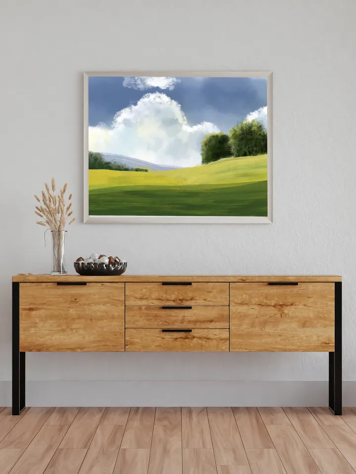 Landscape Art Painting Print Home Decor Wall Art Rustic Birthday Gift For Friend Farmhouse Wall Art Poster New Home Gift Landscape Poster